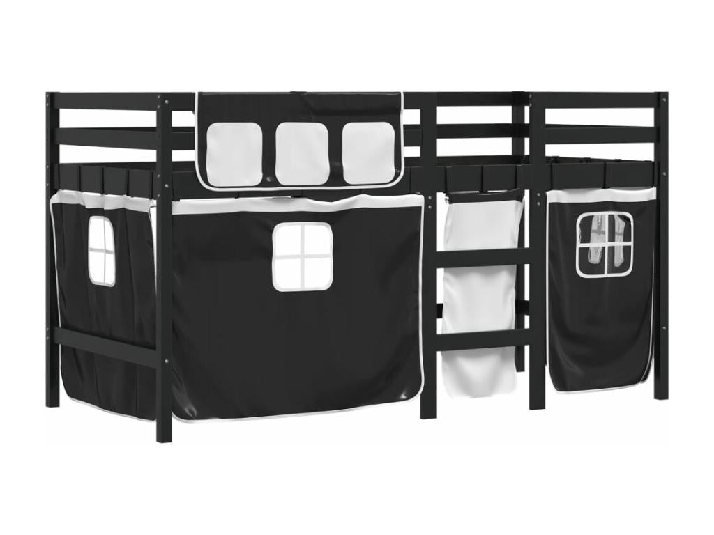 Cadre de lit en pin blanc, 205,5 x 95,5 x 113,5 cm