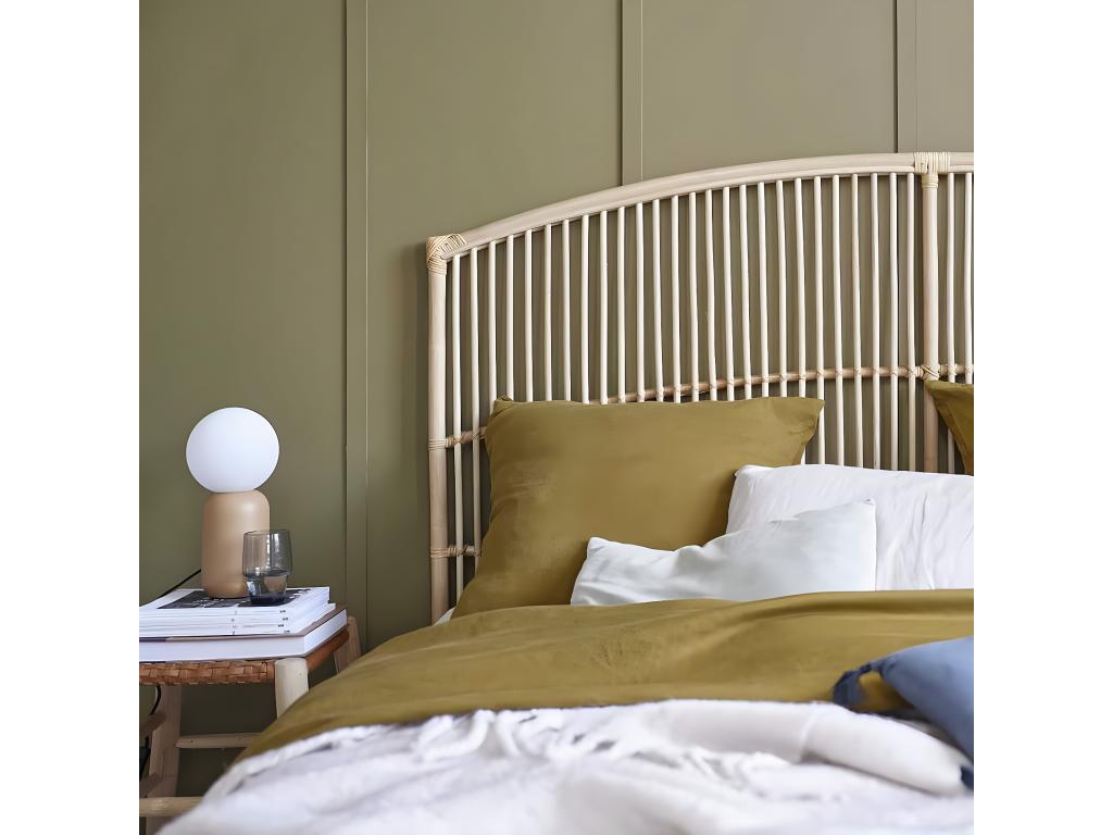 Cadre de lit naturel, 185 x 185 x 125 cm