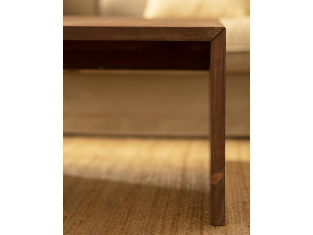 Table basse en pin brun, 109,4 x 74 x 45 cm