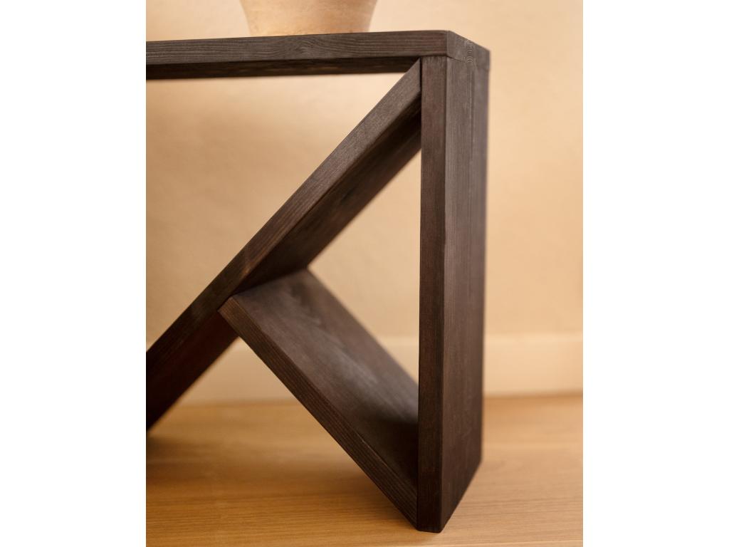 Table d'appoint en pin noir, 40 x 20 x 40 cm
