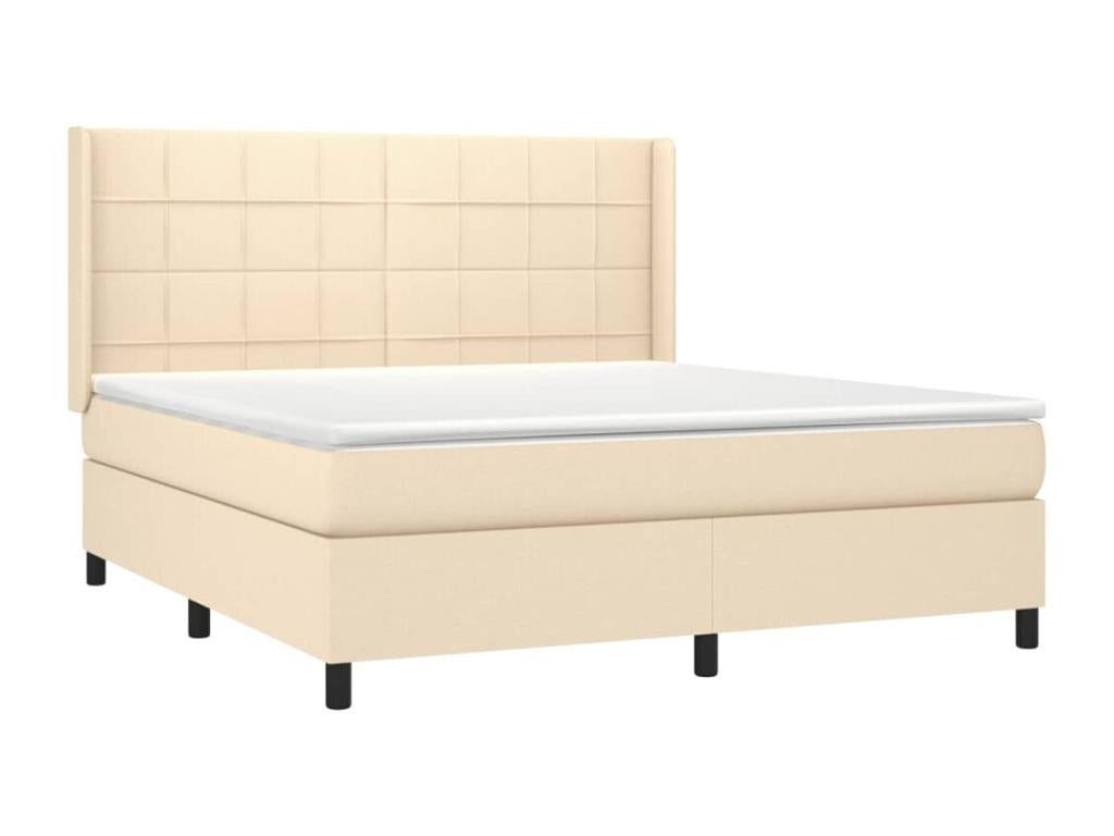 Matelas en tissu crème, 203 x 183 x 128 cm