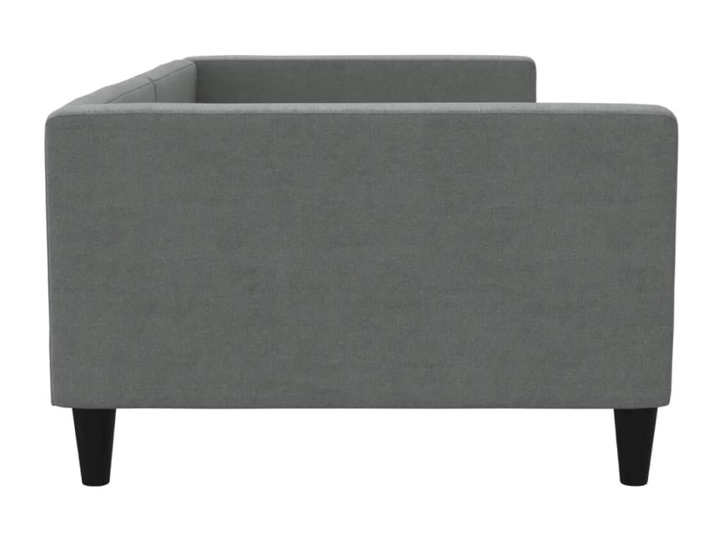 Cadre de lit en tissu gris, 223 x 110 x 68 cm