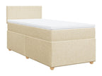 Matelas en tissu crème, 190 x 90 x 100,5 cm