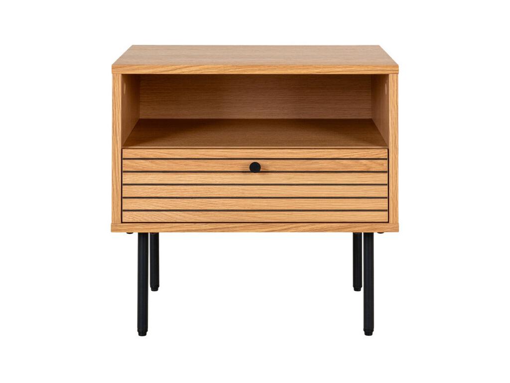 Table naturelle à 1 tiroir, 50 x 40 x 50 cm