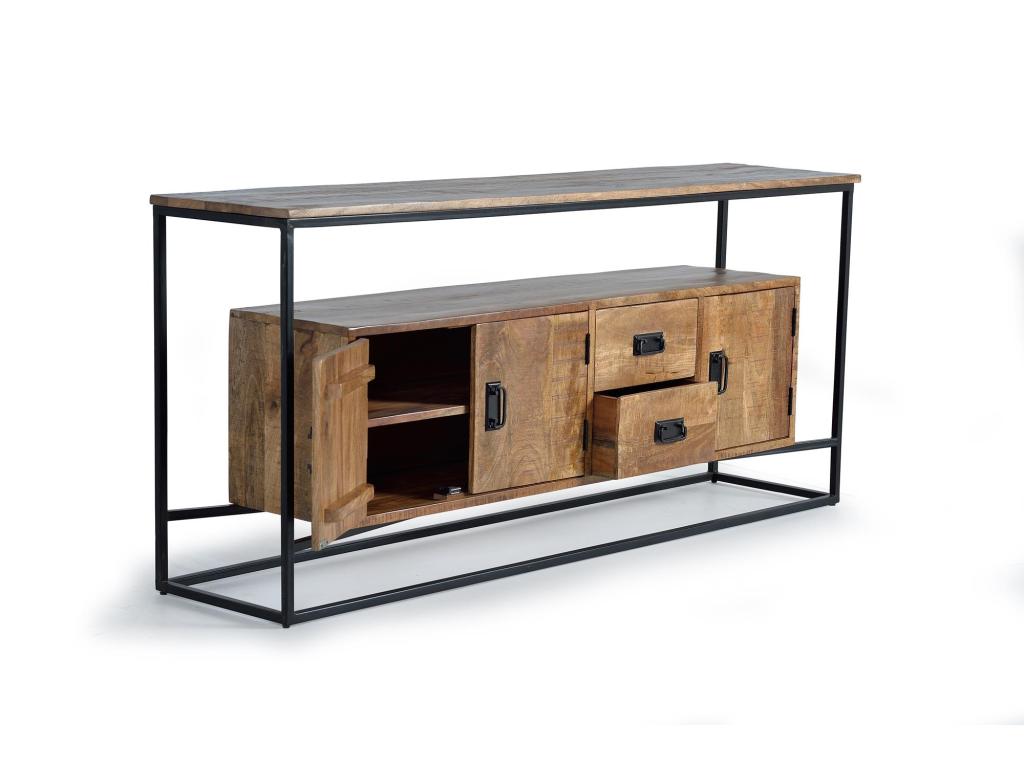 Buffet marron, 180 x 40 x 80 cm