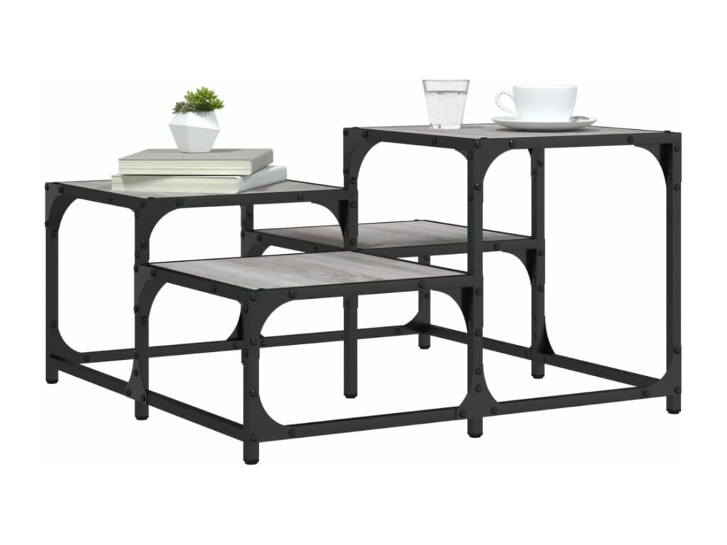 Table basse grise, 68 x 68 cm