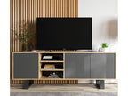 Meuble TV en métal gris à 3 portes