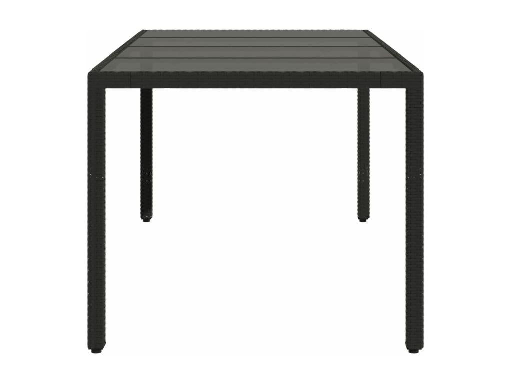 Table en verre noir, 142 x 62 x 69 cm