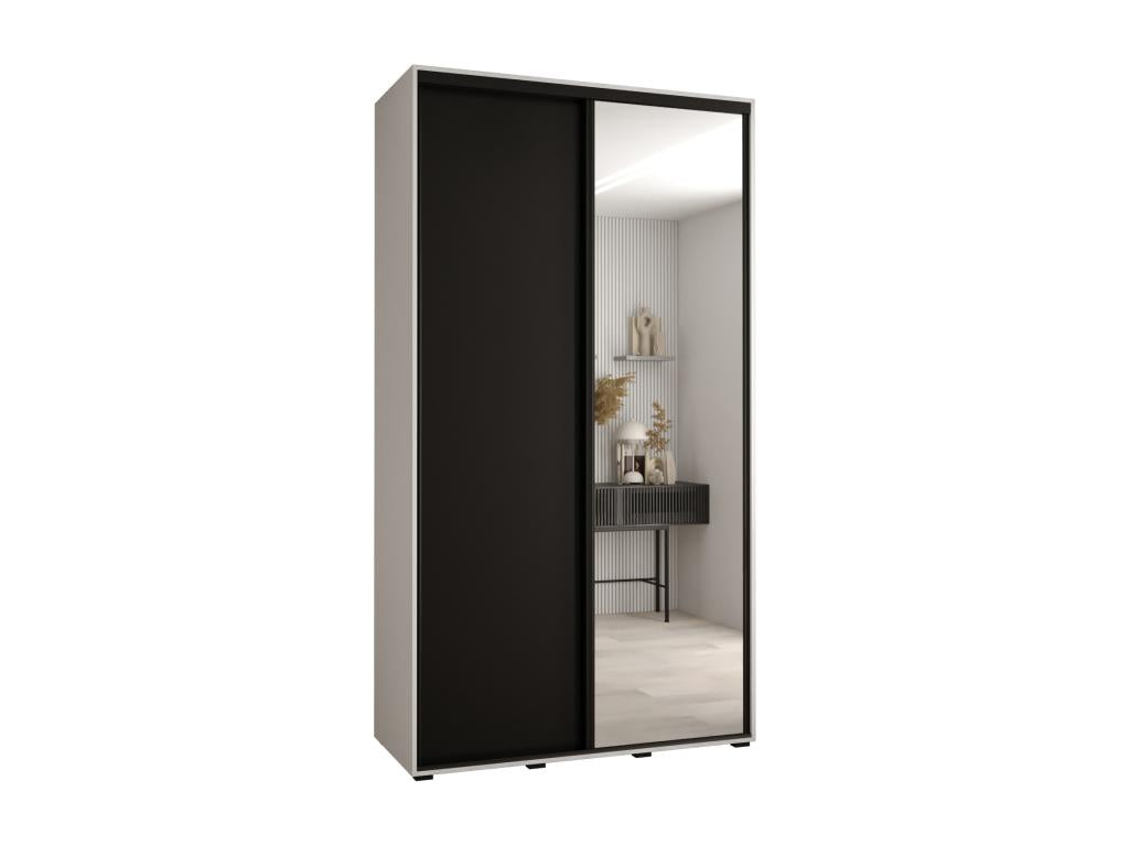 Armoire noire 2 portes, 140 x 45 x 235 cm
