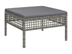 Ensemble de mobilier de jardin gris 5 pièces avec coussins, 62 x 62 x 69 cm