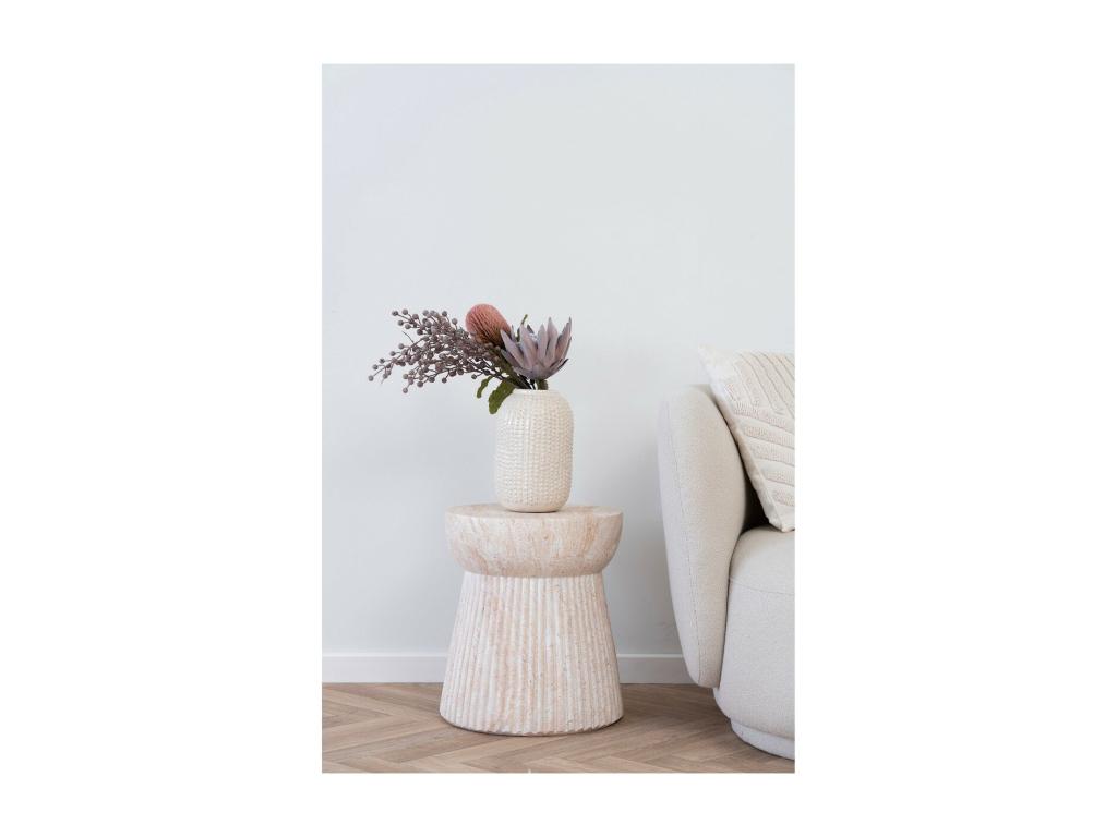 Table basse beige, 37 x 37 x 43 cm