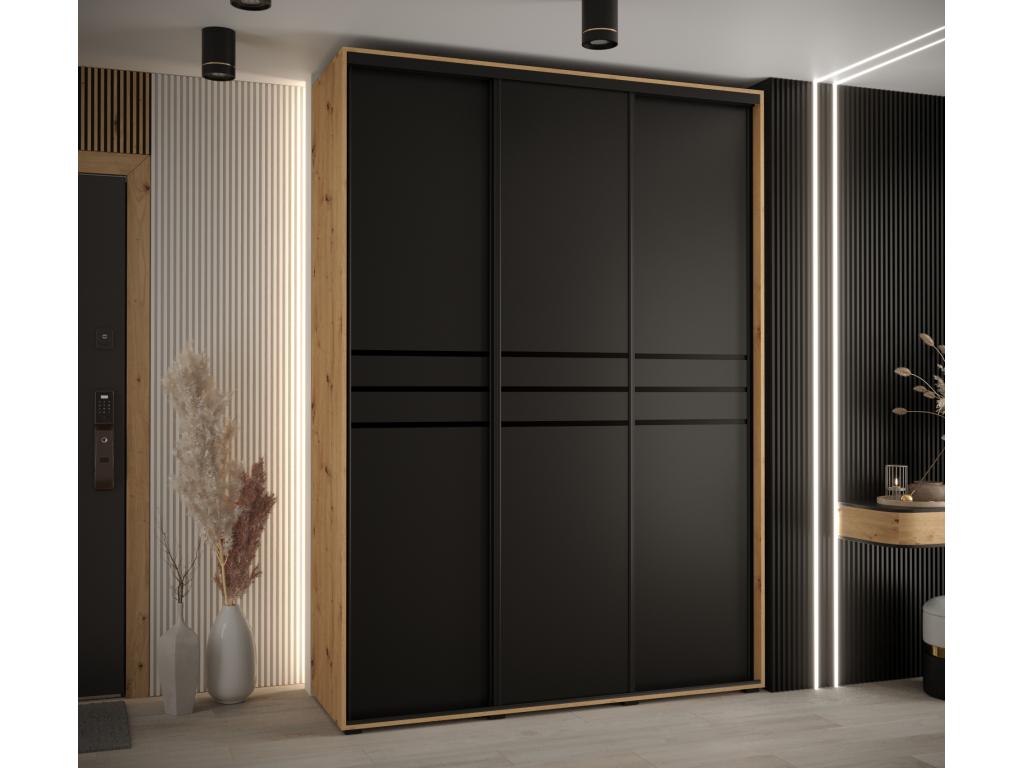 Armoire noire, 180 x 45 x 235 cm