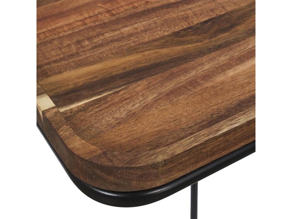 Canapé en métal marron, 40 x 30 x 55 cm