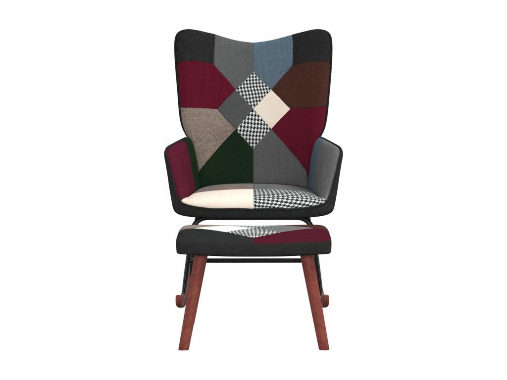 Chaise en tissu multicolore, 61 x 78 x 98 cm