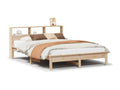 Matelas en bois massif brun, 220,5 x 152 x 80 cm