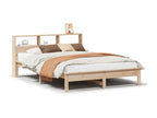 Matelas en bois massif brun, 220,5 x 152 x 80 cm