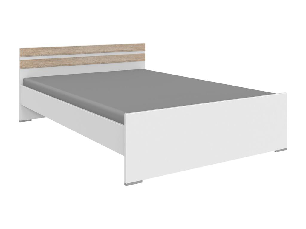 Cadre de lit blanc, 204 x 126 x 71 cm