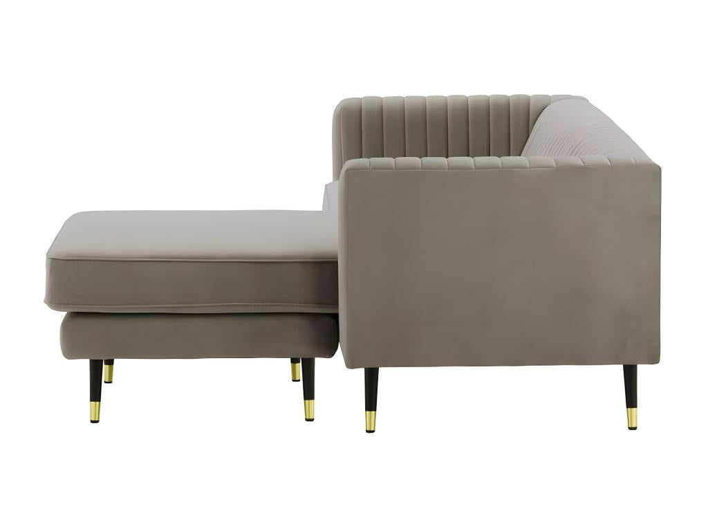 Canapé marron, 201 x 162 x 71 cm