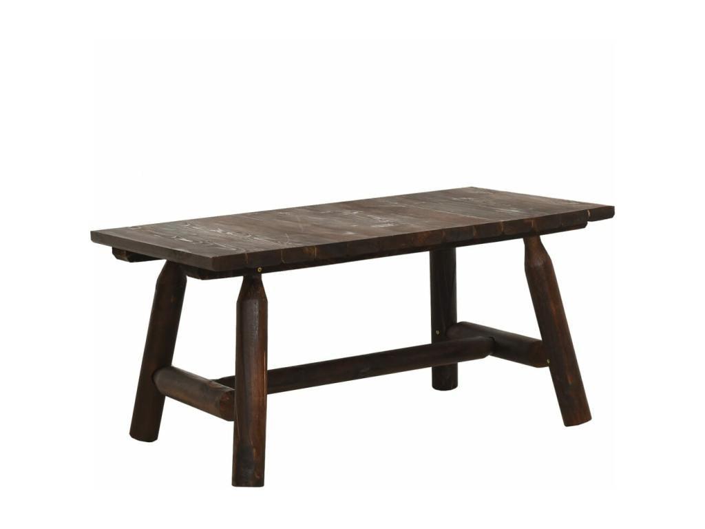 Ensemble de mobilier de jardin 5 pièces en bois massif marron, 69,5 x 69,5 x 60 cm