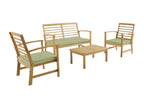 Ensemble de mobilier de jardin vert avec coussins, 99,5 x 29,5 x 78,5 cm