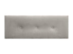 Cadre de lit en velours beige, 160 x 8 x 60 cm