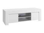 Meuble TV blanc 2 portes, 138 x 42 x 44 cm