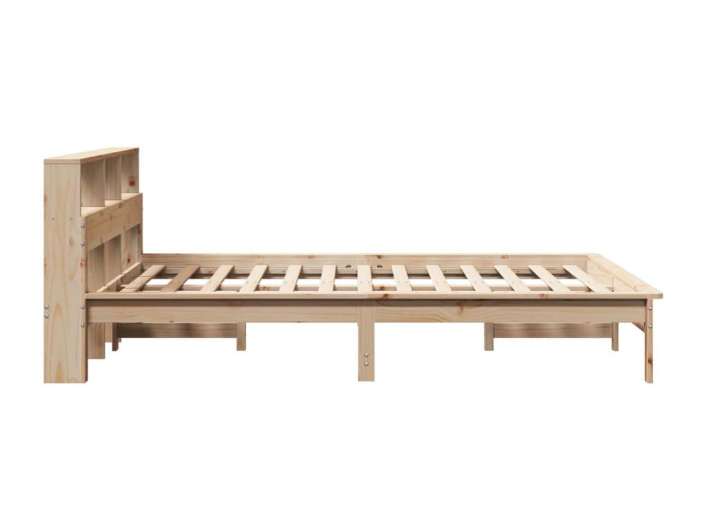 Matelas en bois massif brun, 220,5 x 152 x 80 cm