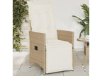 Fauteuil beige avec coussins, 56 x 59 x 92 cm