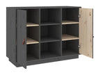 Buffet en bois massif gris, 100 x 40 x 75 cm