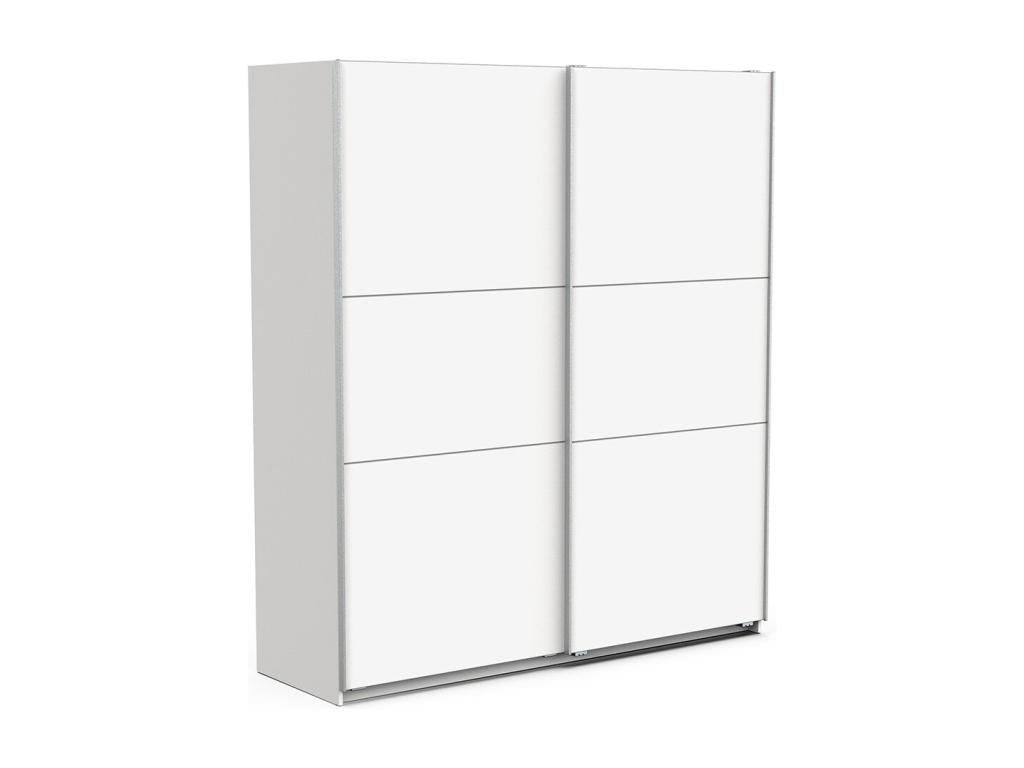 Armoire blanche 2 portes, 178 x 60 x 203 cm