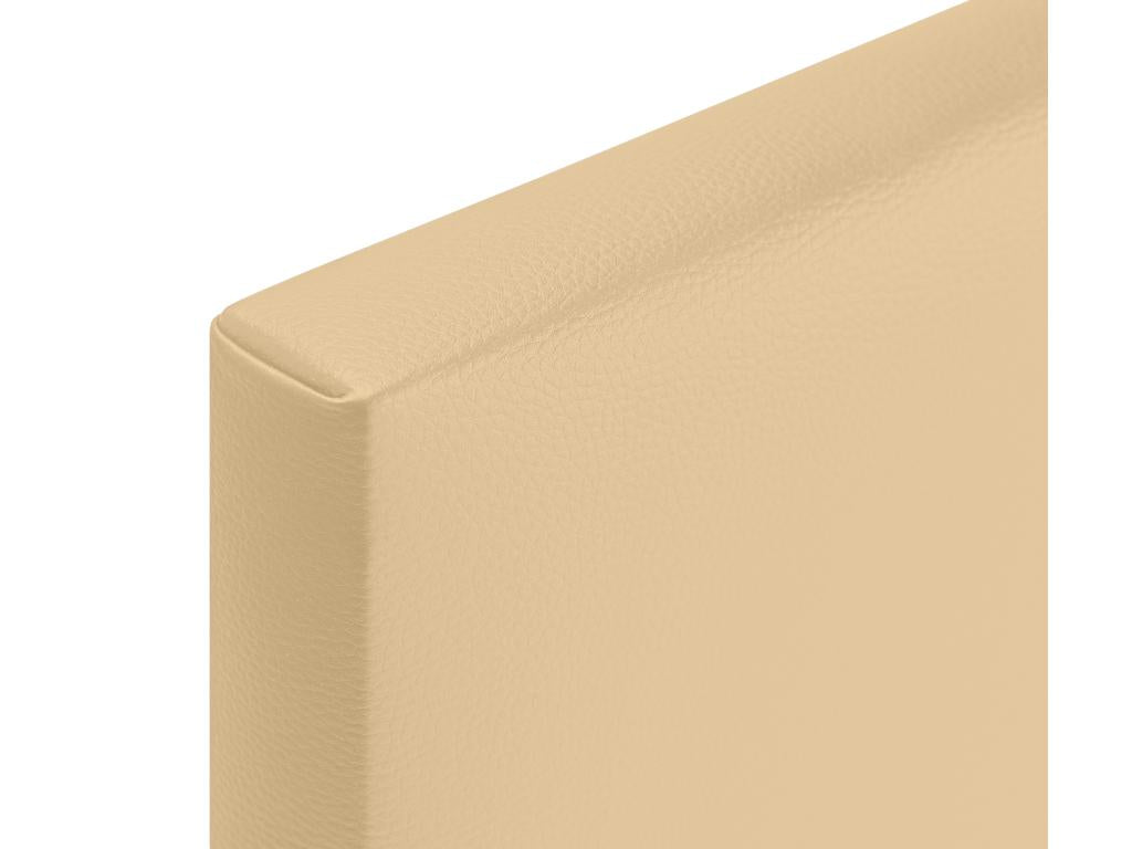 Cadre de lit en similicuir crème, 95 x 4 x 105 cm