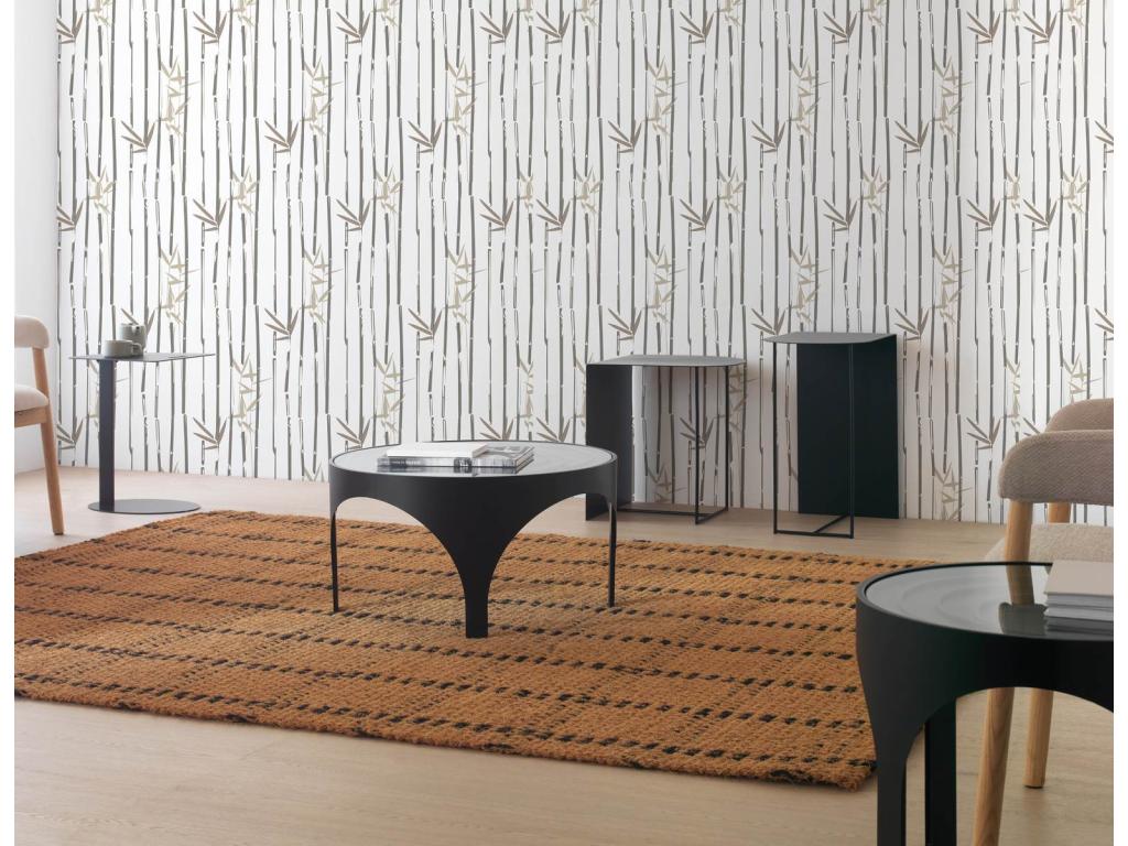 Table d'appoint en métal noir, 45 x 45 x 51 cm