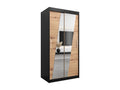 Armoire noire 2 portes, 100 x 62 x 200 cm