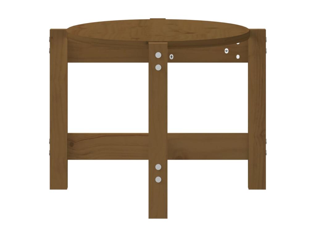 Table basse en bois massif marron, 87 x 48 x 35 cm