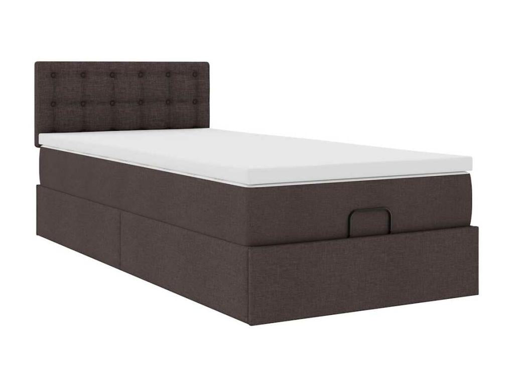 Matelas en tissu marron, 203 x 90 x 88 cm