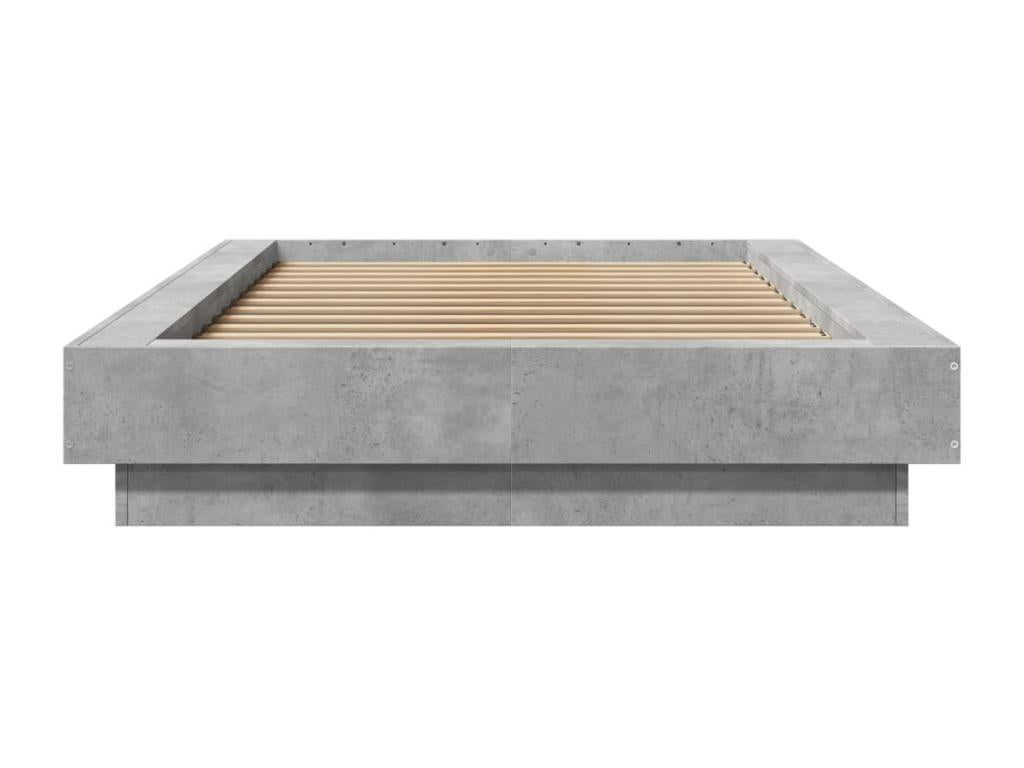 Cadre de lit gris, 202 x 110 x 23 cm