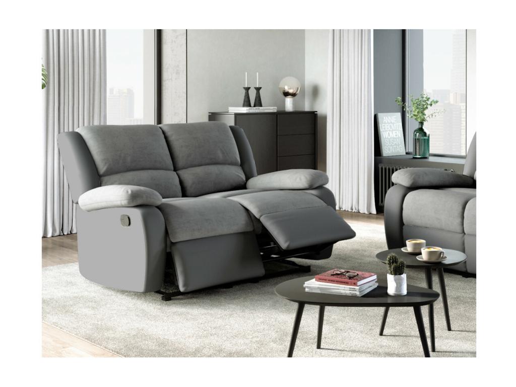 Canapé gris, 143 x 93 x 96 cm