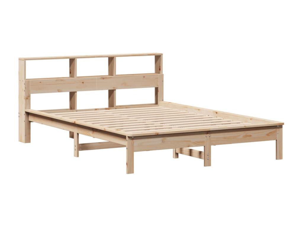 Matelas en bois massif brun, 220,5 x 152 x 80 cm