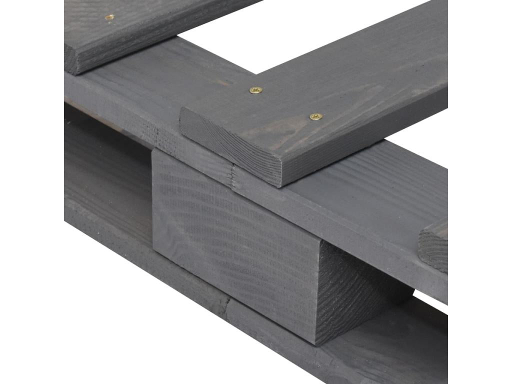 Matelas en bois massif gris, 200 x 140 x 104 cm