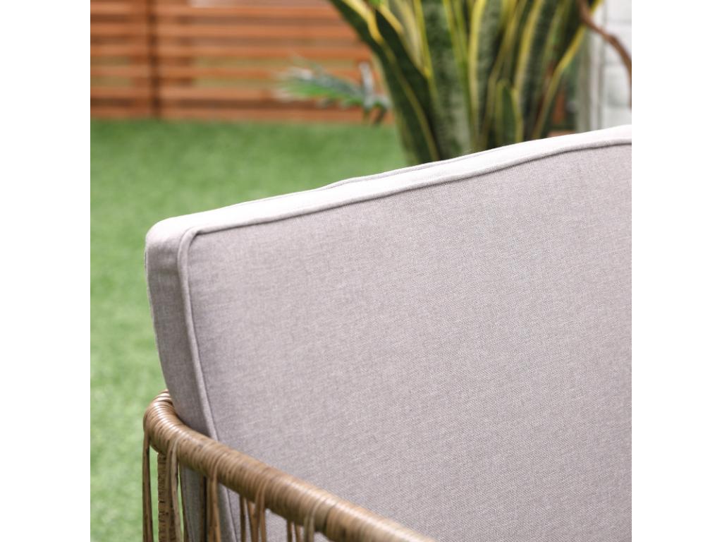 Ensemble de mobilier de jardin beige, 112 x 58,5 x 64 cm