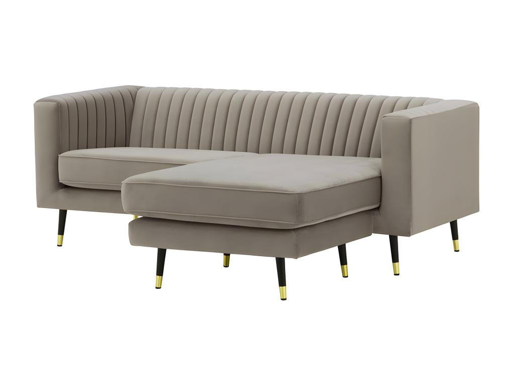 Canapé marron, 201 x 162 x 71 cm