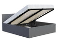 Sommier gris avec rangement, 195 x 140 x 81 cm