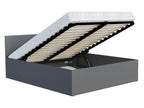 Sommier gris avec rangement, 195 x 140 x 81 cm