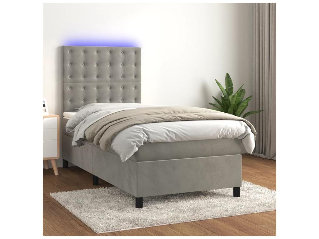 Matelas blanc avec éclairage LED, 193 x 90 x 118 cm