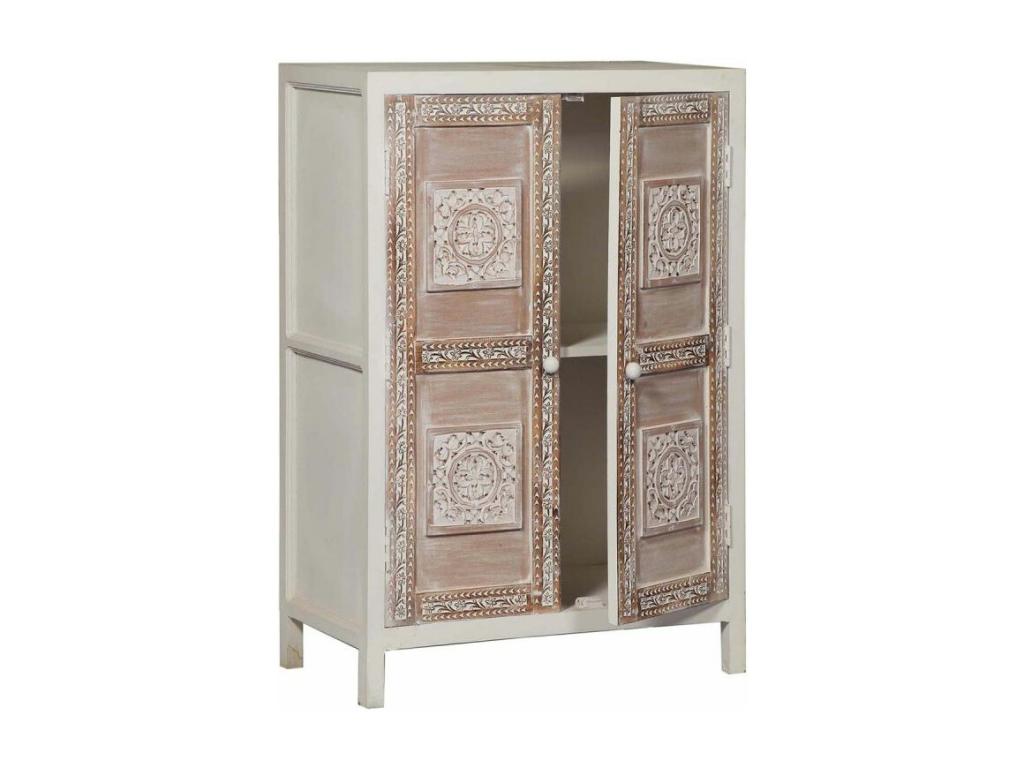 Buffet beige 2 portes, 80 x 40 x 115 cm