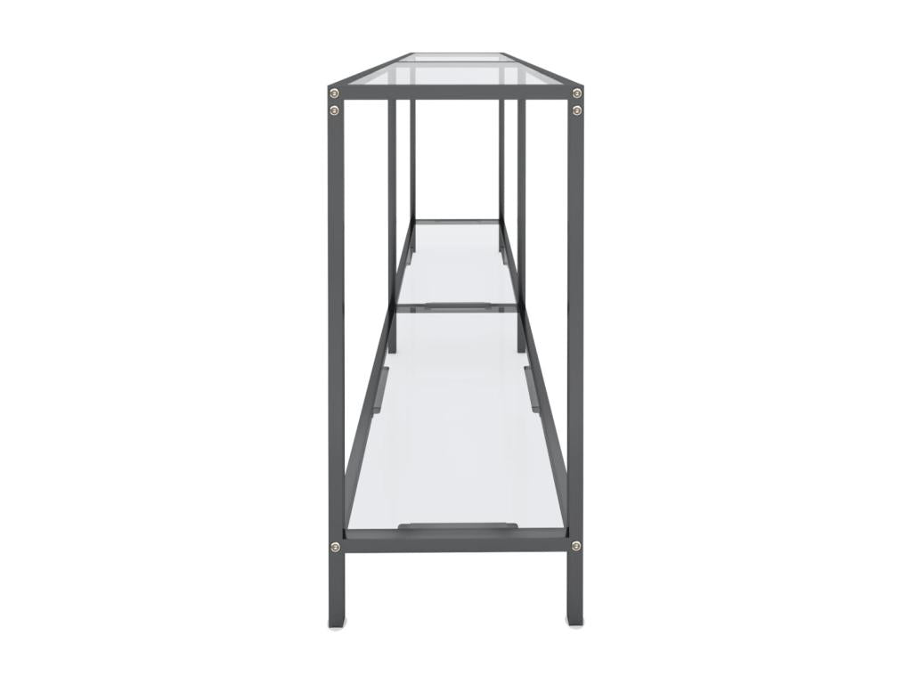 Table en verre transparent, 160 x 35 x 75,5 cm