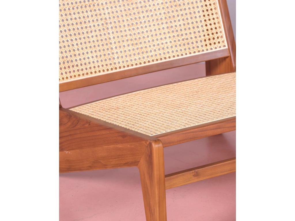 Fauteuil d'appoint naturel, 60 x 71 x 57 cm