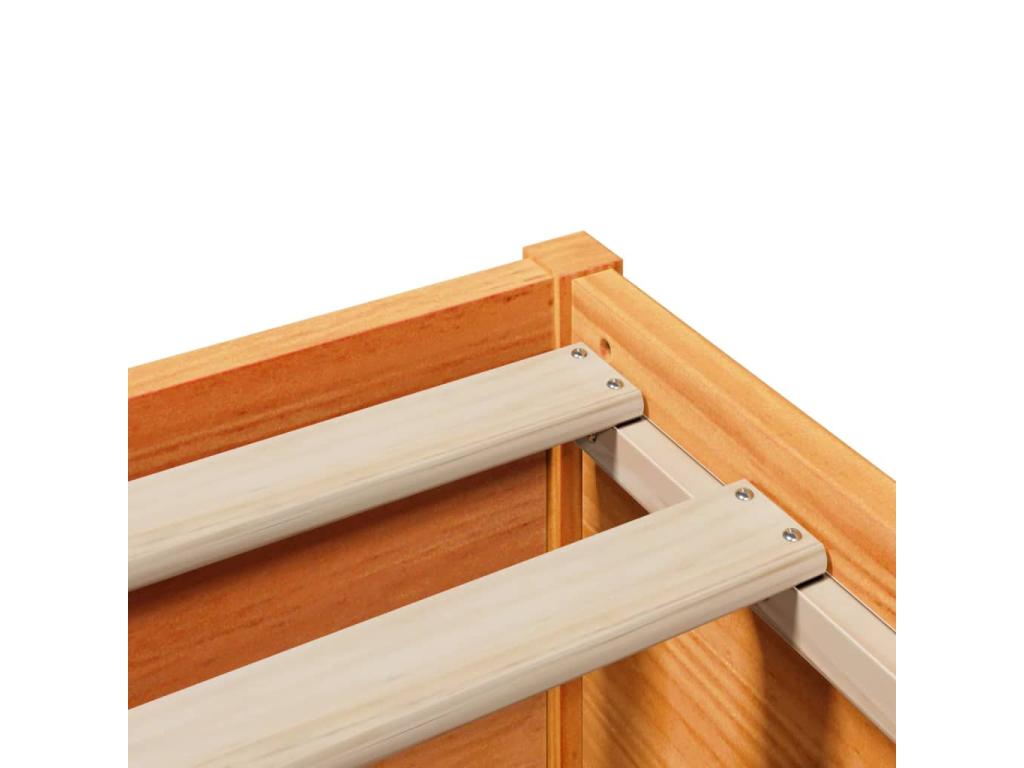 Matelas en pin brun, 219,5 x 141,5 x 110 cm