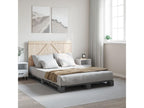 Matelas en bois massif gris, 200 x 140 x 104 cm