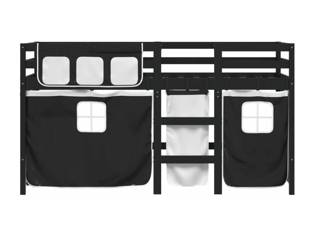 Cadre de lit en pin blanc, 205,5 x 95,5 x 113,5 cm